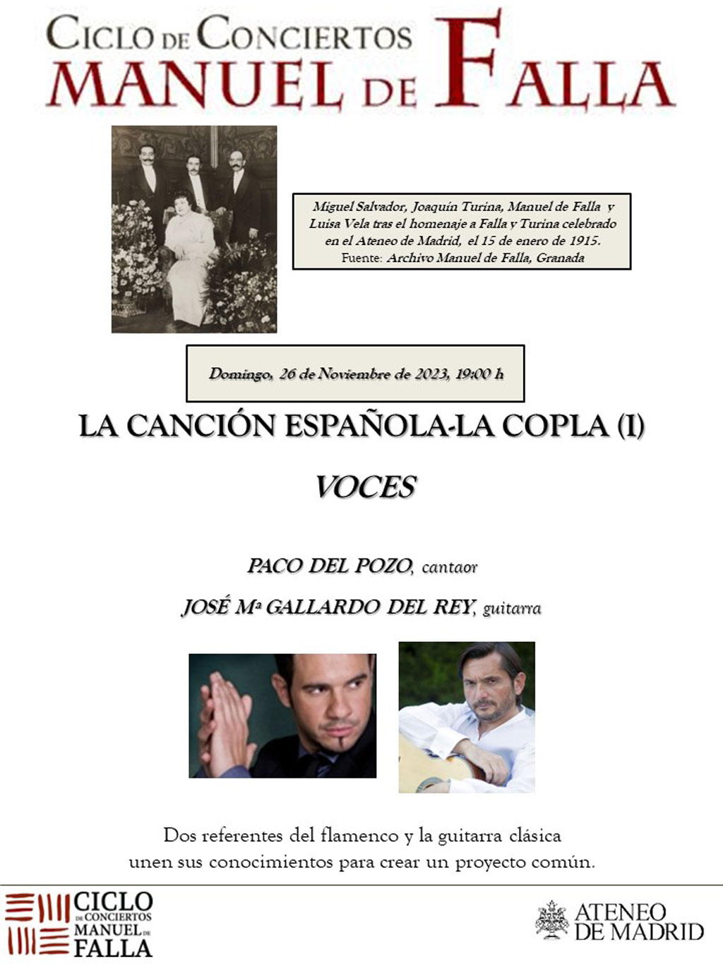Paco del Pozo y José Mª Gallardo en el Ateneo de Madrid: La Copla